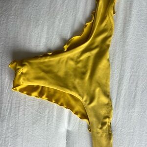 Luli Fama Sunny Yellow Ruffle Bikini Bottom